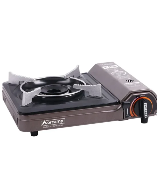 Orcamp CK-505 Tekli Portatif Kamp Ocağı Gaz Stop Emniyetli Gri
