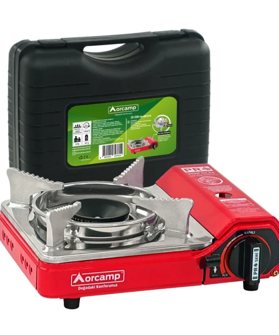 Orcamp CK-506 Tekli Mini Portatif Kamp Ocağı Kırmızı