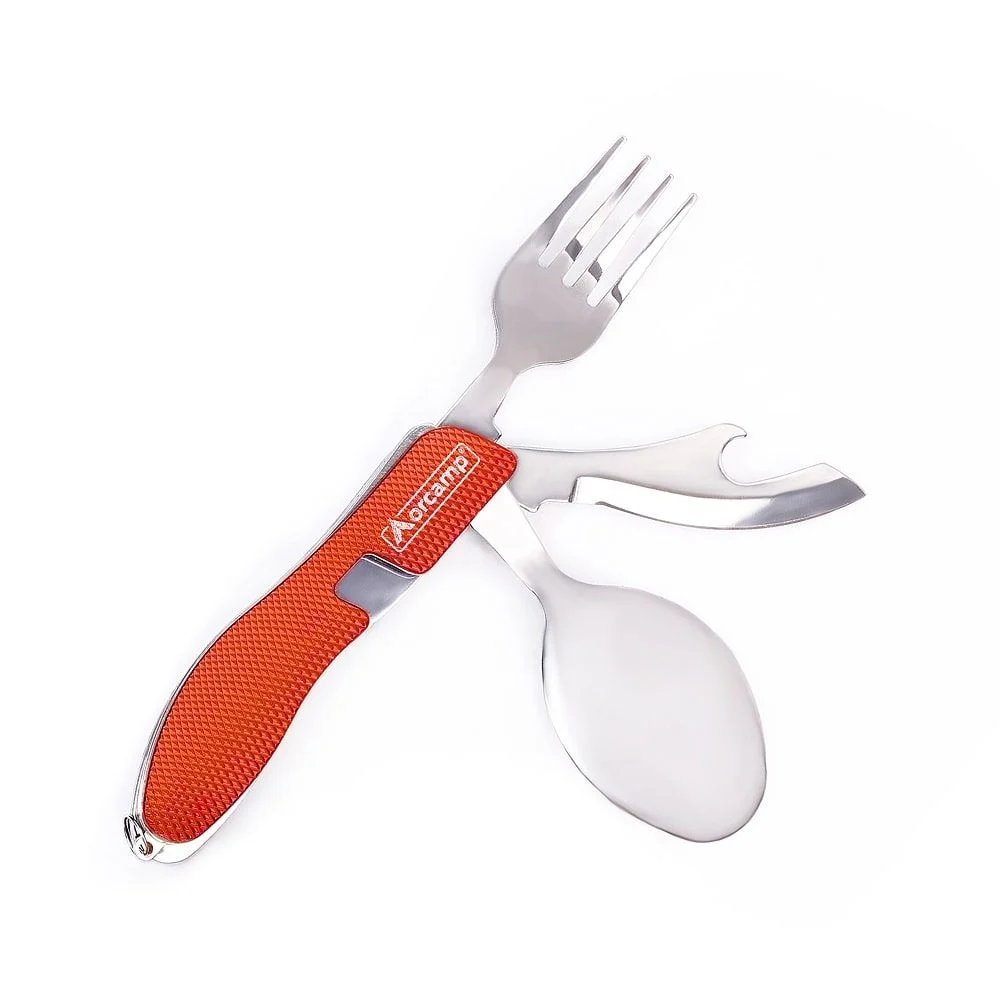 Orcamp OUT-1350 Kamp Çatal Kaşık Bıçak Seti – Kırmızı