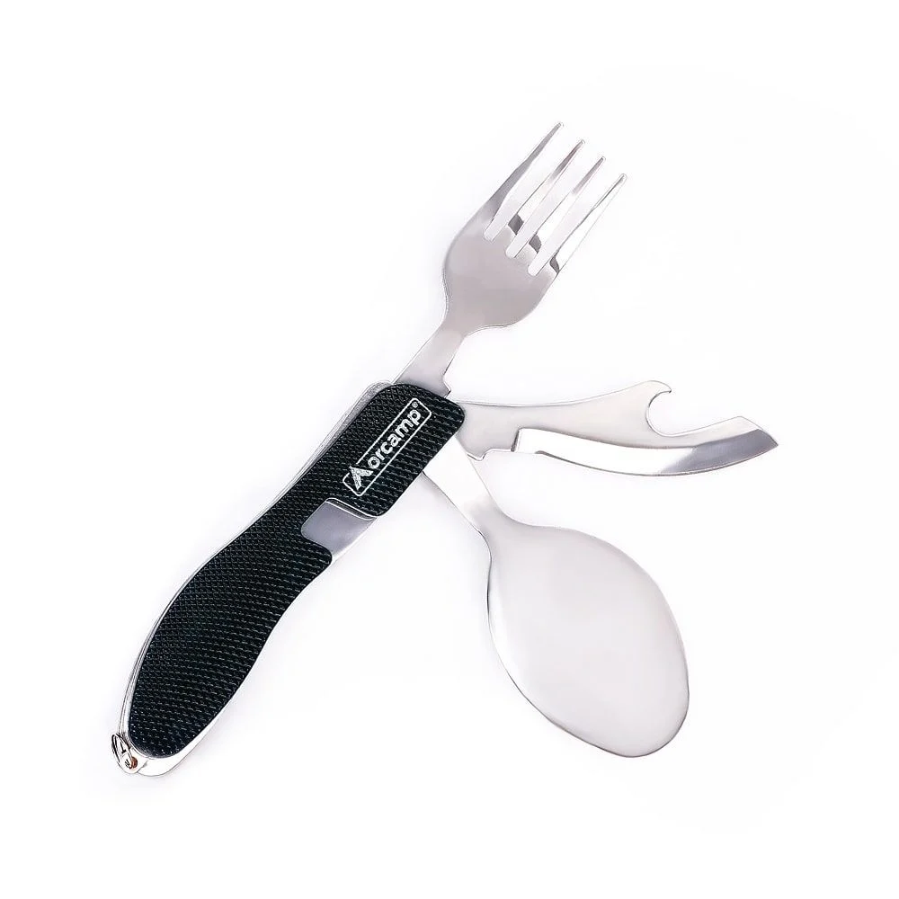 Orcamp OUT-1350 Kamp Çatal Kaşık Bıçak Seti – Siyah