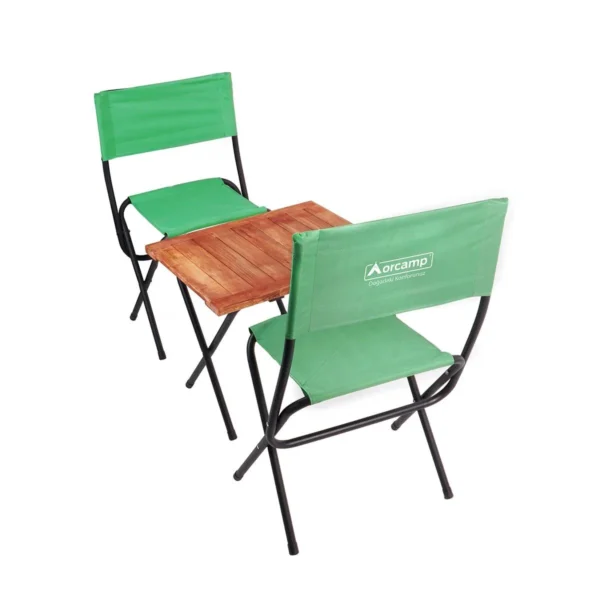 Orcamp OUT-2080 Ahşap Kamp Tabureli Masa Seti