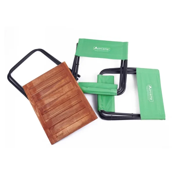 Orcamp OUT-2080 Ahşap Kamp Tabureli Masa Seti